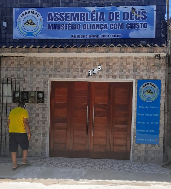 Fachada de Igreja evangélica assembleia de Deus aliança com Cristo