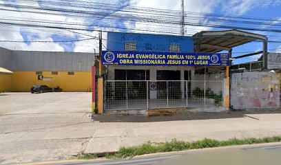Fachada de Igreja evangélica família 100%Jesus