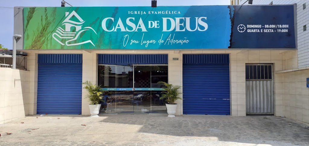 Fachada de Igreja Evangélica AD- Ministério Casa de Deus - Pr Davi Gonçalves e Pra Renata Gonçalves.