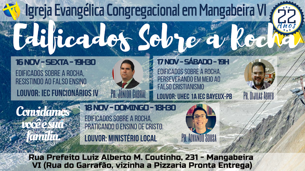 Fachada de Igreja Evangélica Congregacional em Mangabeira VI
