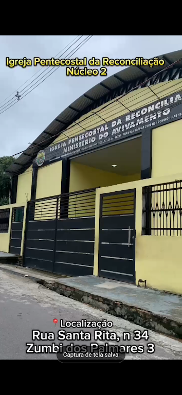 Fachada de Igreja Pentecostal Da Reconciliação Ministério do Avivamento Nucleo 2