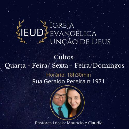Fachada de Igreja Evangélica da Unção de Deus