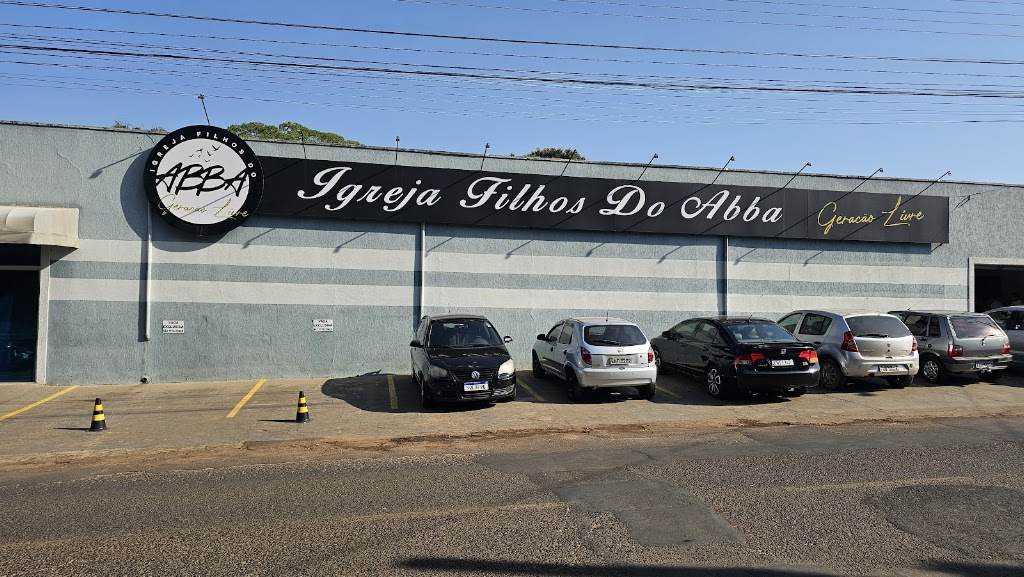 Fachada de Igreja Evangélica filhos do Abba Casa Branca