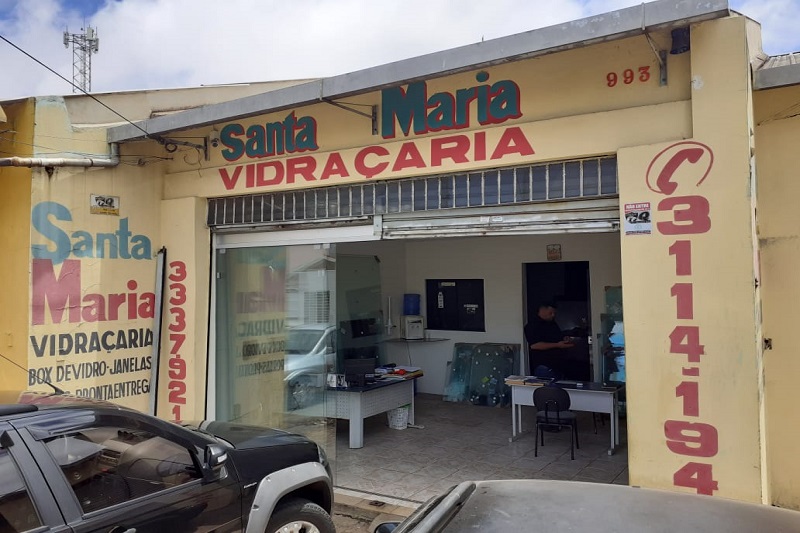 Fachada de Vidraçaria Santa Maria