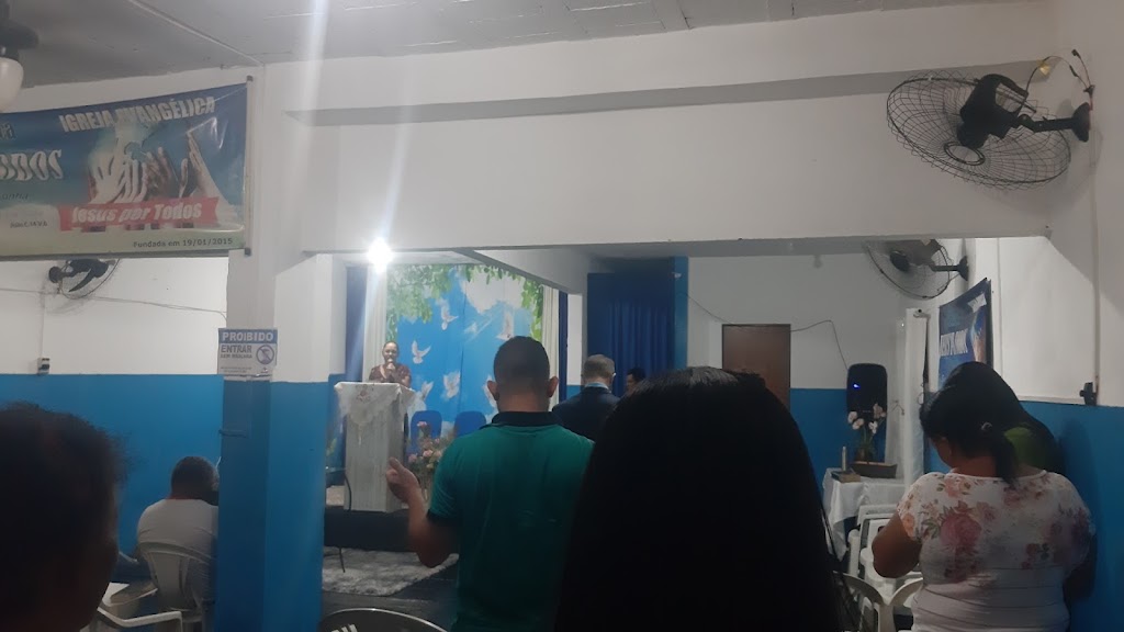 Fachada de Igreja Evangélica.Jesus Por Todos