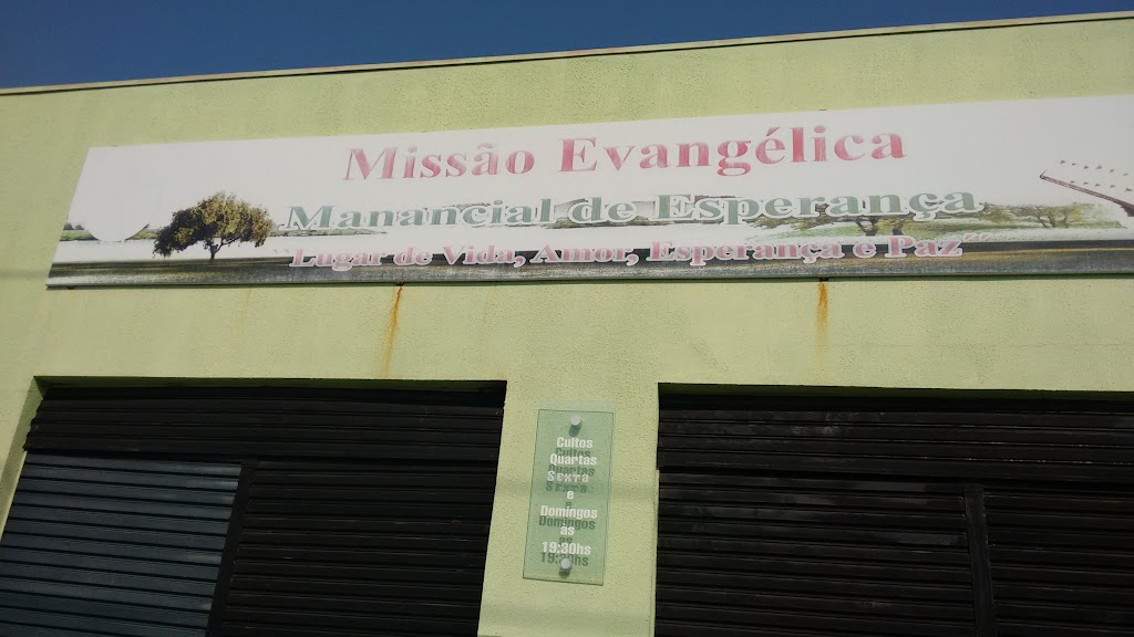 Fachada de Missão Evangélica Manancial de Esperança