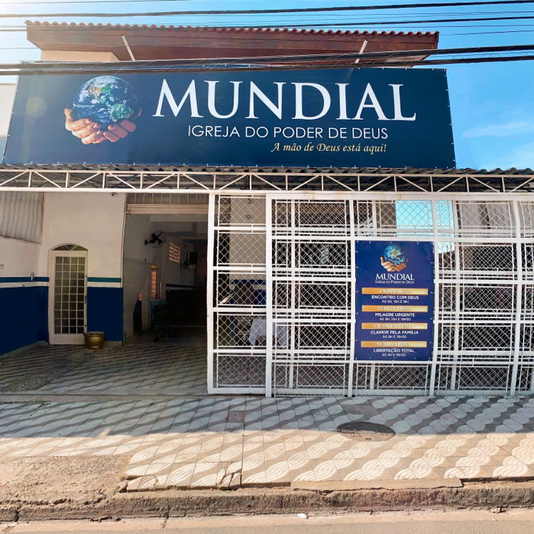 Fachada de IGREJA MUNDIAL DO PODER DE DEUS RUA ALEXANDRE CALDINI N° 606 WANEL VILLE
