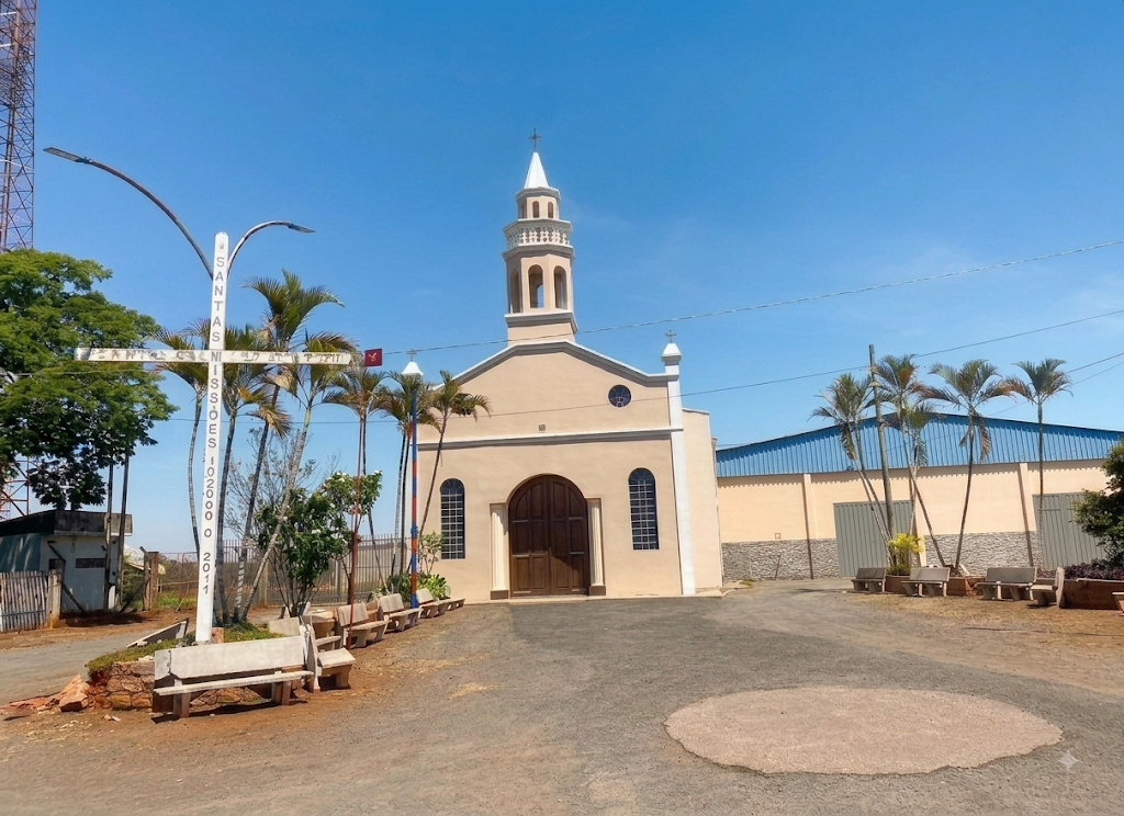 Fachada de Capela Senhor Bom Jesus e Nossa Senhora da Saúde (Bairro Morro Alto)