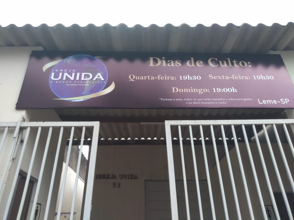 Fachada de Igreja Unida de Leme