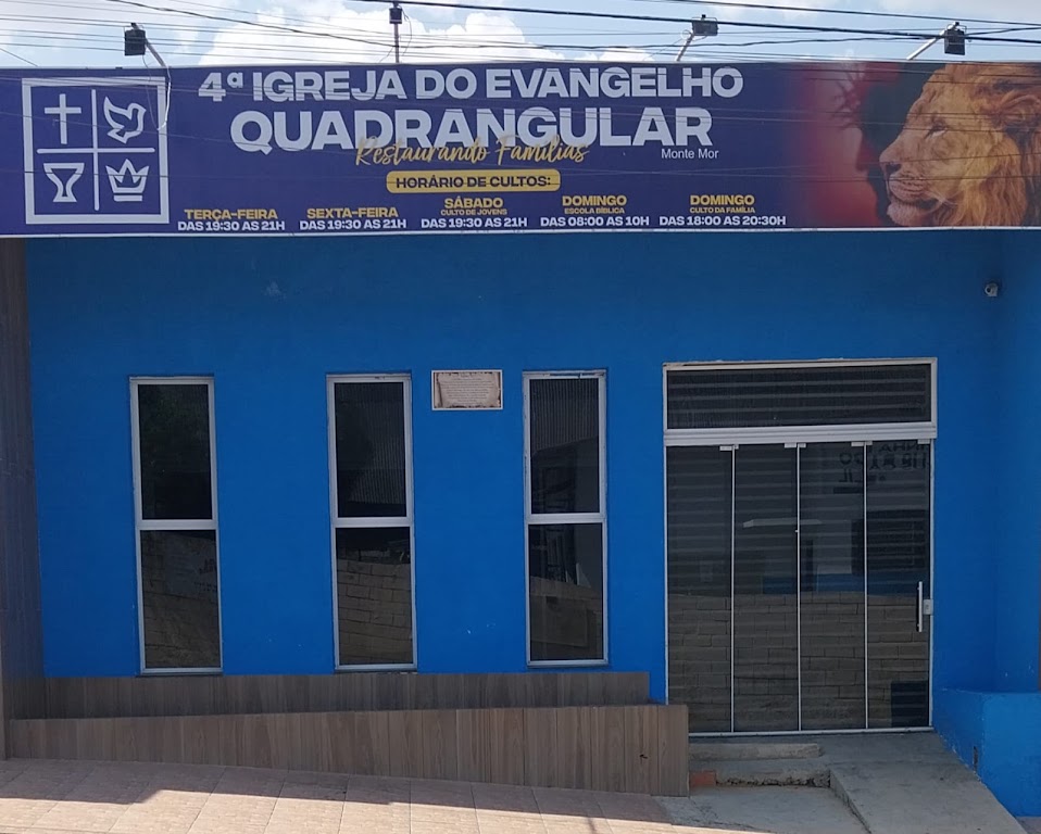 Fachada de 4ª IGREJA DO EV. QUADRANGULAR JARDIM PAVIOTTI MONTE MOR-SP