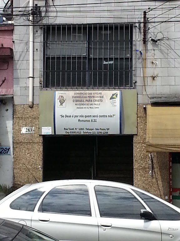 Fachada de Convenção das igrejas Evangélicas Pentecostais O Brasil Para Cristo