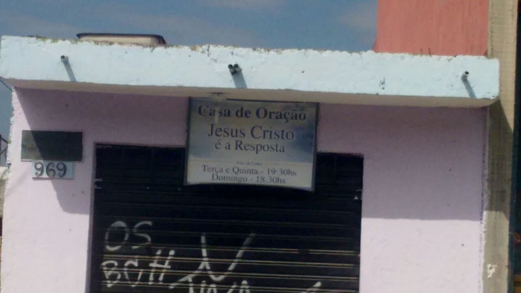Fachada de Casa de Oração Jesus Cristo é a Resposta