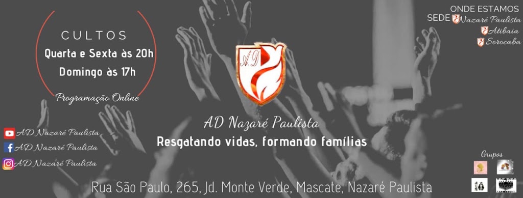 Fachada de Igreja Evangélica Livres Para Adorar- Ministério Nazaré Paulista