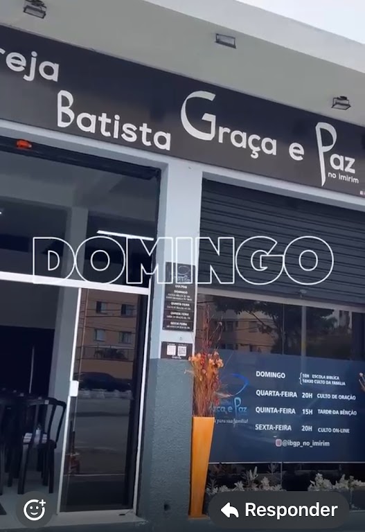 Fachada de Igreja Batista Graça e Paz no Imirim