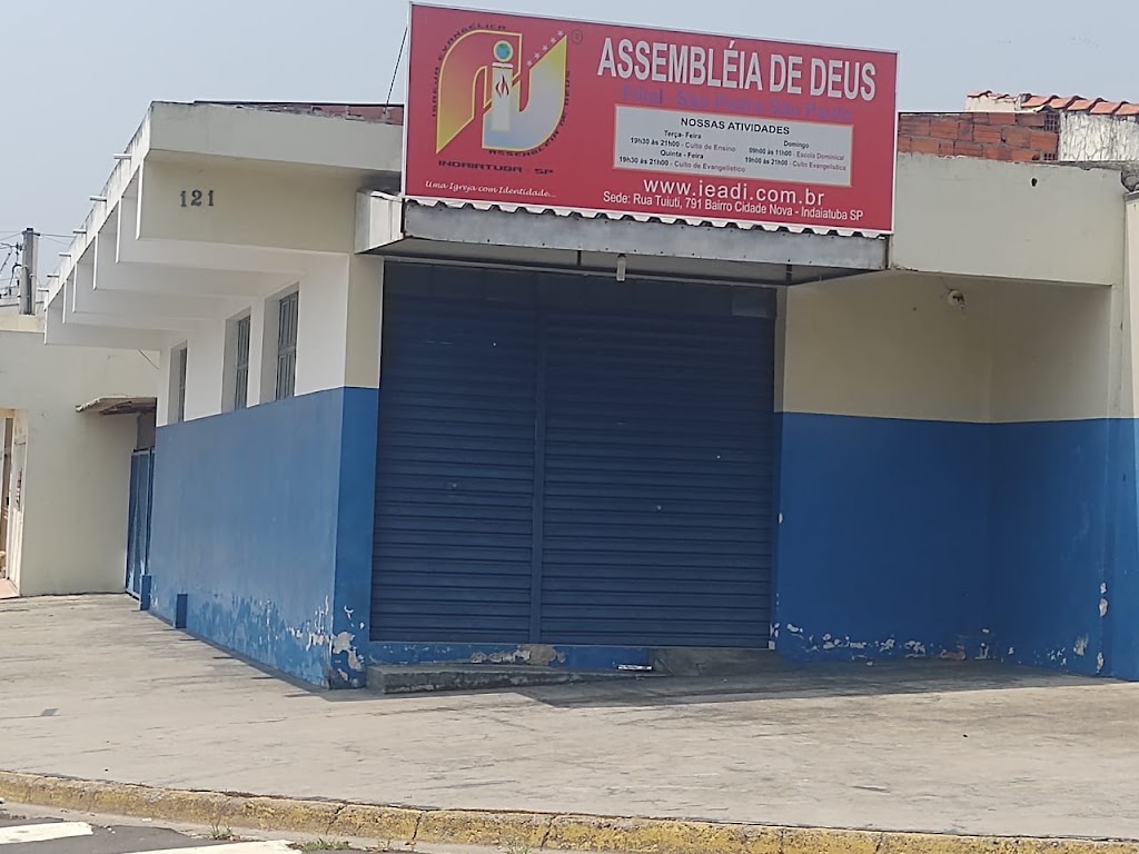 Fachada de IEADI - Igreja Evangélica Assembleia de Deus de Indaiatuba - Filial São Pedro São Paulo -Salto SP