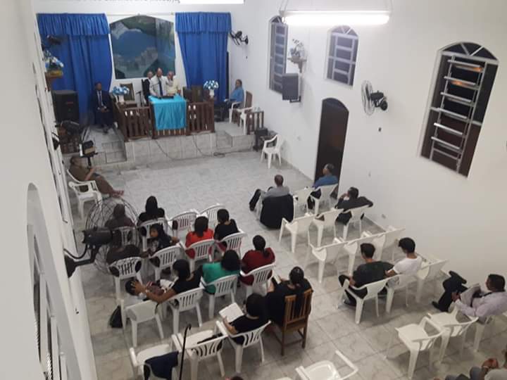 Fachada de Igreja Evangélica Assembléia de Deus Ministério da Baixada Santista em Peruíbe.