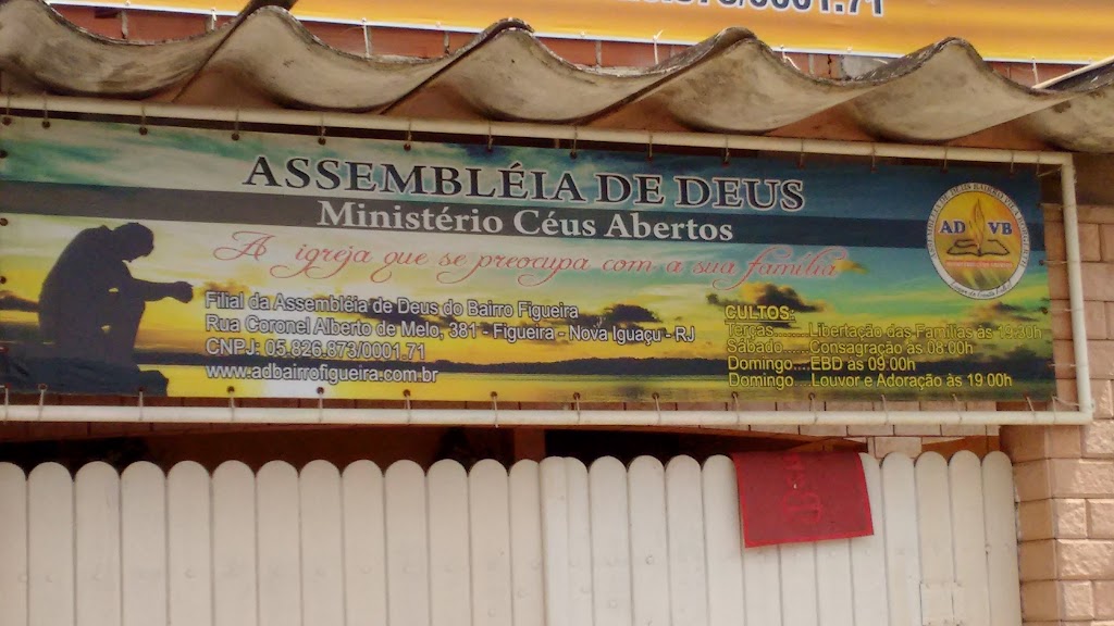 Fachada de Assembléia de Deus Ministério Céus Abertos
