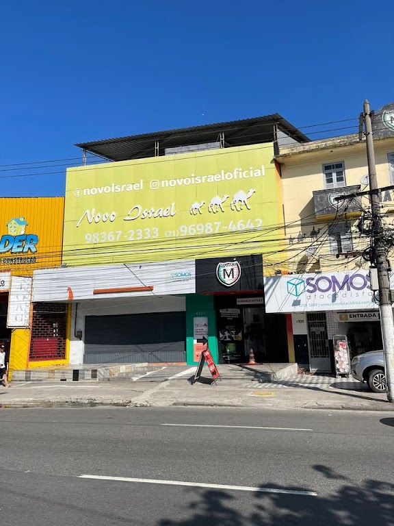 Fachada de Loja Novo Israel - Materiais Evangélicos - Materiais de Campanhas