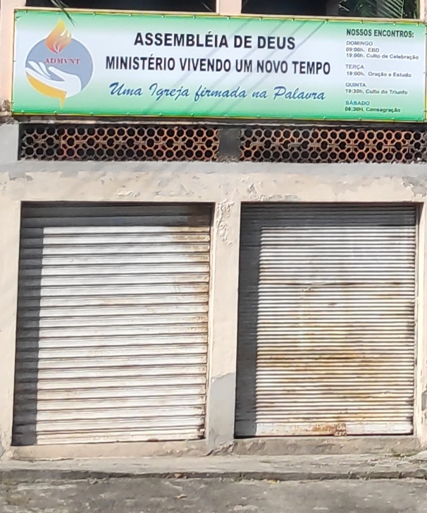 Fachada de Assembléia de Deus Ministério Vivendo Um Novo Tempo.