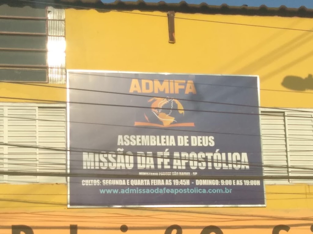 Fachada de ADMIFA -ASSEMBLEIA MISSÃO DA FÉ APOSTOLICA