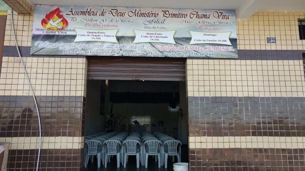 Fachada de Ministério Primitivo Chama Viva